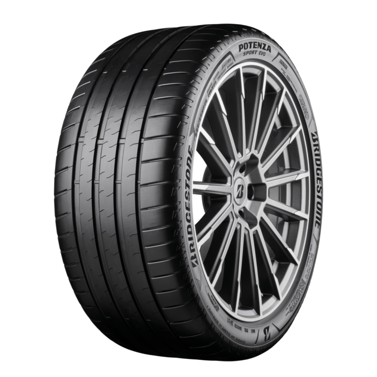 Bridgestone Potenza Sport Evo sľubuje o 5 % kratšie brzdenie na mokrom povrchu a o 15 % väčší dojazd